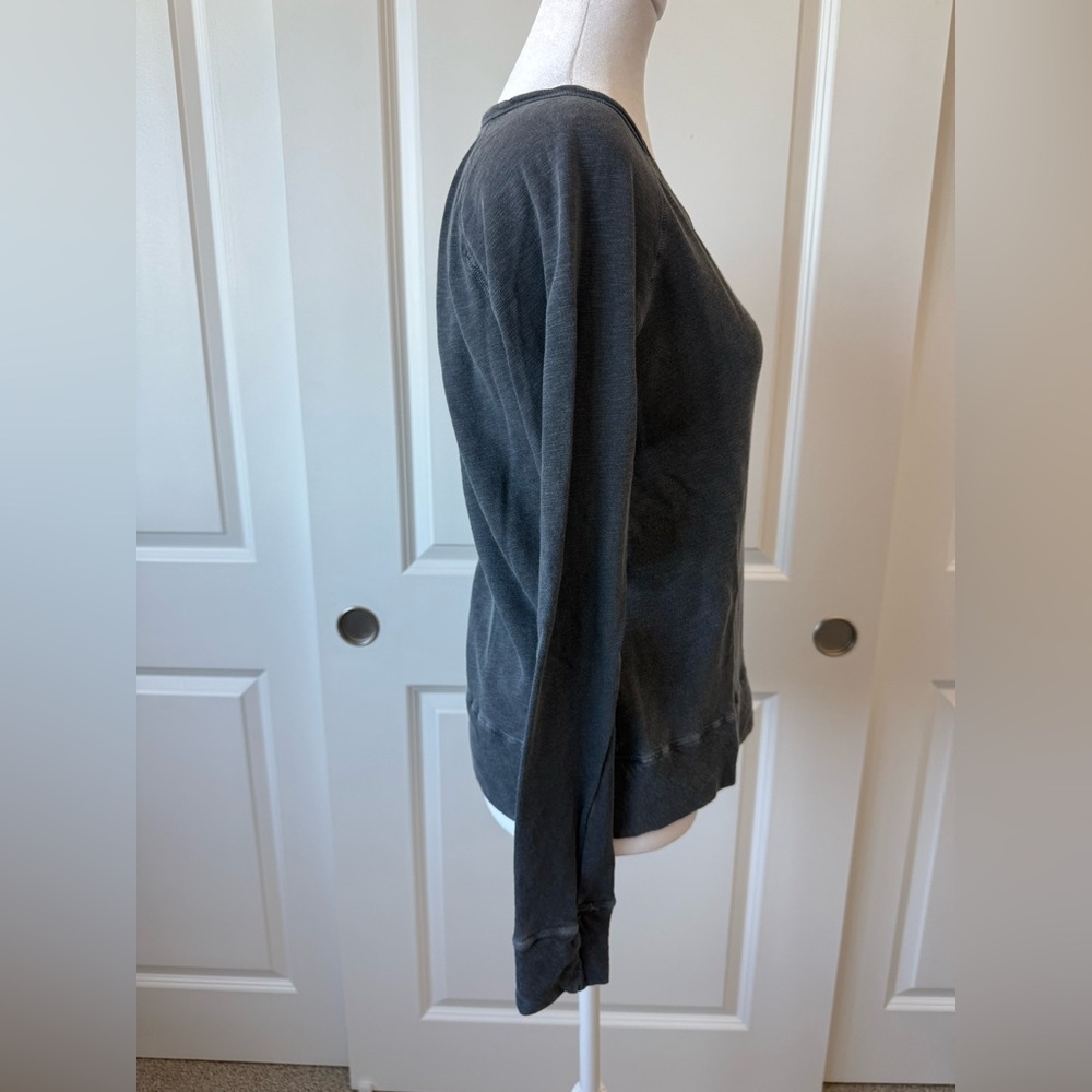 James Perse Women's Gray Long Sleeve cotton Top - Picture 2 of 5